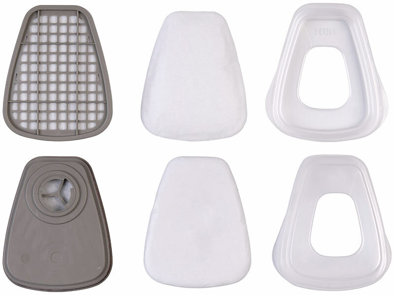 ; Wiederverwendbare Atemschutzmasken mit Schutzbrillen und austauschbaren Filtern Wiederverwendbare Atemschutzmasken mit Schutzbrillen und austauschbaren Filtern