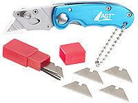 AGT Profi-Mini-Cuttermesser mit Klappsystem inkl. 10 Ersatzklingen