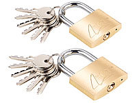 AGT 2er-Set Vorhängeschlösser aus Messing, 48 mm, 12 Schlüssel; Lockpicking-Sets mit Übungs-Schlösser Lockpicking-Sets mit Übungs-Schlösser Lockpicking-Sets mit Übungs-Schlösser Lockpicking-Sets mit Übungs-Schlösser 