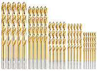 AGT HSS-Bohrer-Set, Titan-beschichtet, je 5x in 3/4/5/6/8 mm; Bit-Sets Bit-Sets Bit-Sets Bit-Sets 