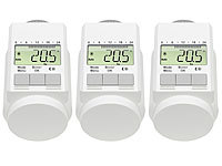 AGT Programmierbarer Heizkörper-Thermostat (Energiesparregler) 3er-Set