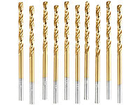 AGT HSS-Bohrer-Set für Metall, Titan-beschichtet, 3,0 mm, 10 Stück; Bit-Sets Bit-Sets Bit-Sets Bit-Sets 