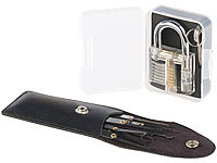 AGT Lockpicking-Set mit 17-teiliger Dietrich-Tasche und Übungs-Schloss; Edelstahl-Türbeschläge Edelstahl-Türbeschläge Edelstahl-Türbeschläge Edelstahl-Türbeschläge 