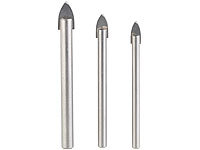 AGT Professional 3-teiliges Bohrer-Set für Fliesen und Glas, 5/6/8 mm, sandgestrahlt