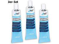 AGT 3er-Set schnellhärtender 3D-Silikonkleber, transparent, 125 ml