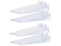 AGT 4er-Set transparente Kunststoff-Türkeile, 8,7cm, stapelbar; Klappbare Trittleitern Klappbare Trittleitern Klappbare Trittleitern Klappbare Trittleitern 
