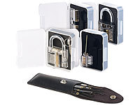 AGT Lockpicking-Set mit 17-teiliger Dietrich-Tasche und 4 Übungsschlössern; Lockpicking-Bügel-Übungsschlösser Lockpicking-Bügel-Übungsschlösser Lockpicking-Bügel-Übungsschlösser 