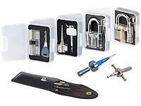 AGT Profi-Lockpicking-Set mit 19 Werkzeugen und 4 Übungsschlössern; Lockpicking-Bügel-Übungsschlösser Lockpicking-Bügel-Übungsschlösser Lockpicking-Bügel-Übungsschlösser Lockpicking-Bügel-Übungsschlösser 