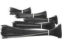 AGT 500er-Set Kabelbinder in 5 Größen zu je 100 Stück, schwarz; Wiederverschließbare Kabelbinder, Gewebebänder Wiederverschließbare Kabelbinder, Gewebebänder Wiederverschließbare Kabelbinder, Gewebebänder 