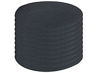 AGT Schnellhaftende Bügelflicken aus Baumwolle, 10 Stück in schwarz