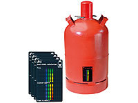 AGT 4er-Set Gasstand-Anzeiger für Gasflaschen, 22-stufige Skala