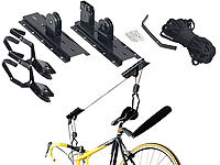 AGT Platzsparender Fahrrad-Aufhänger mit komfortablem Liftsystem, bis 20kg; Fahrrad-Wandhalterungen Fahrrad-Wandhalterungen Fahrrad-Wandhalterungen Fahrrad-Wandhalterungen 