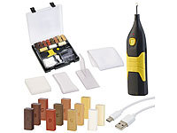 AGT Reparaturset für Parkett, Laminat & Holz mit Akku-Wachsschmelzer, USB; Fliesen- & Kacheln Reparatur-Sets Fliesen- & Kacheln Reparatur-Sets 