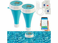AGT 2er-Set 6in1-Wassertester, Bluetooth 5.2, Echtzeit-Monitoring, App; Infrarot-Thermometer mit Laser 