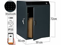 AGT Smarter Paketbriefkasten aus Stahl, 46 x 72 x 50 cm, PIN, App, IP55