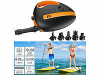 AGT Akku-Luftpumpe für SUP-Boards, 350 l/Min., 3x 4.000 mAh, USB, 12 V