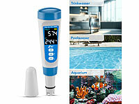 AGT 2er Set Digitaler 4in 1 Wasserqualitäts Messgerät, PH Wert Anzahl XX; Digitale Wassertester mit Bluetooth und App, Digitale pH-Testgeräte Digitale Wassertester mit Bluetooth und App, Digitale pH-Testgeräte 