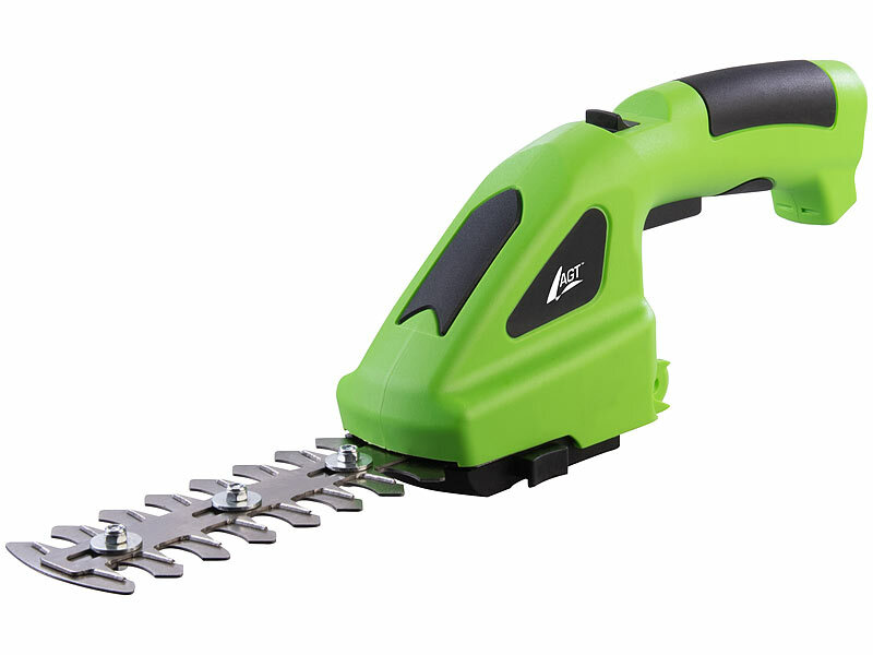 ; Akku-Gartenschere mit Wechselaufsätzen Akku-Gartenschere mit Wechselaufsätzen 