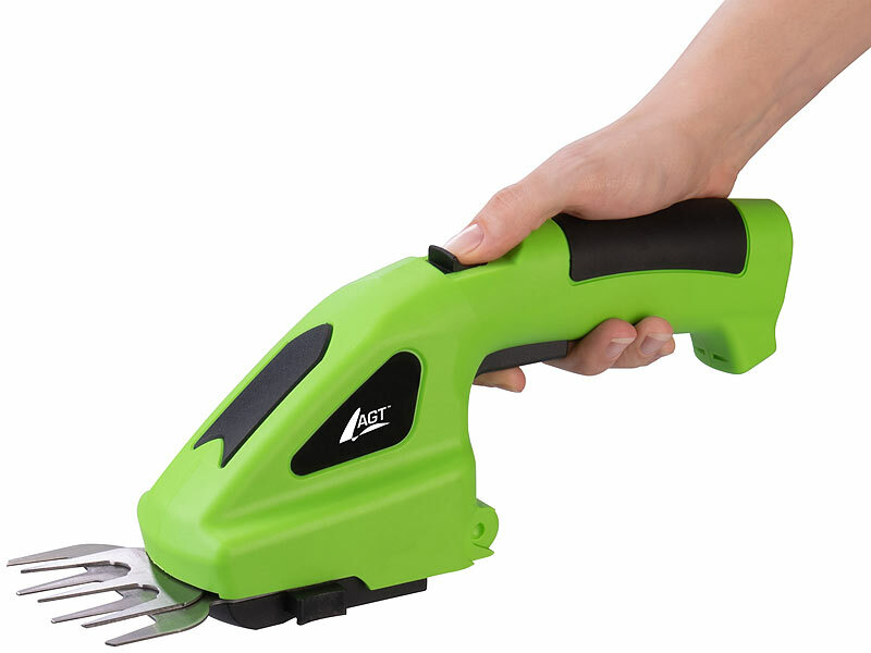 ; Akku-Gartenschere mit Wechselaufsätzen Akku-Gartenschere mit Wechselaufsätzen 